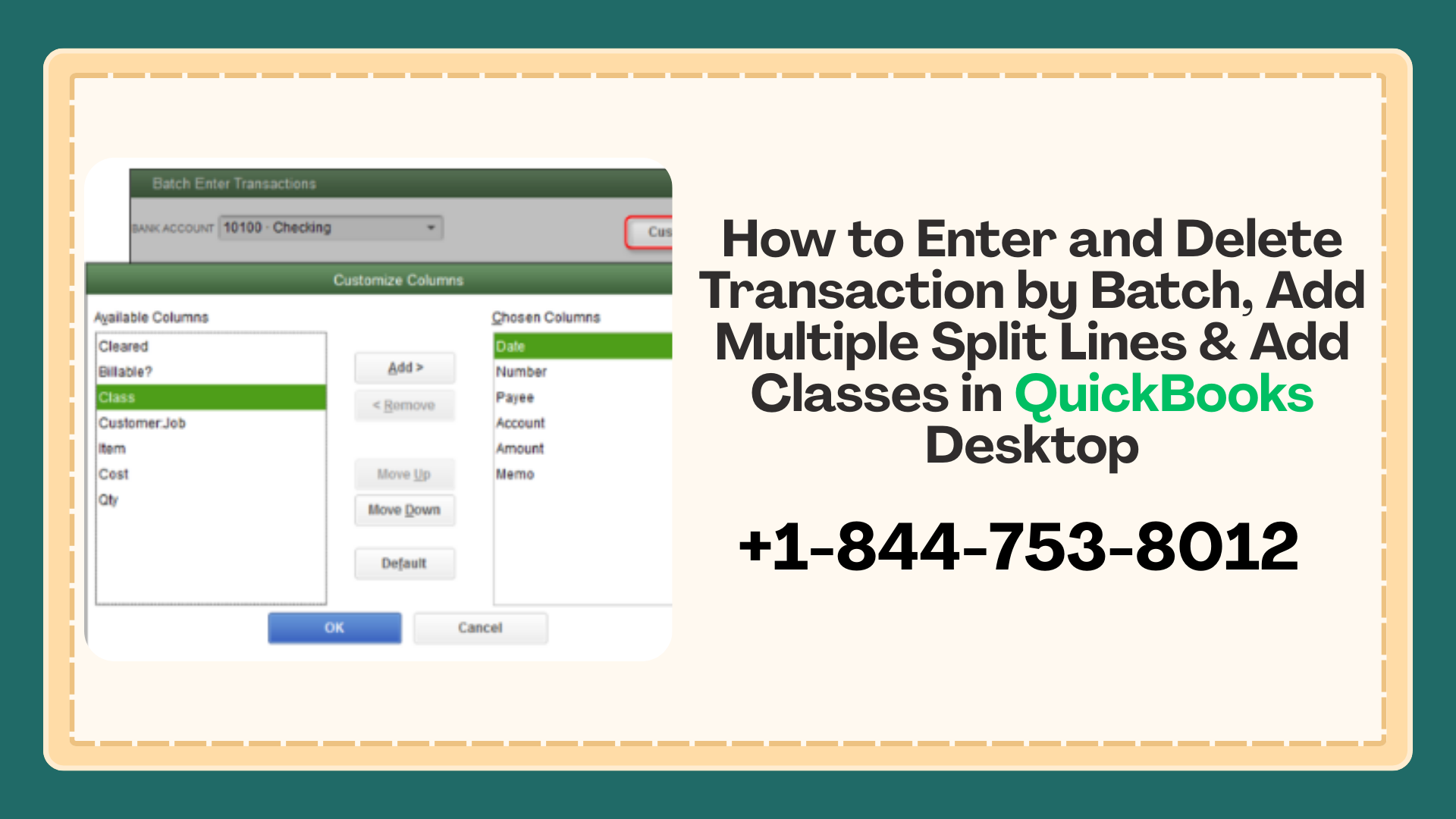 QuickBooks Desktop batch transactions