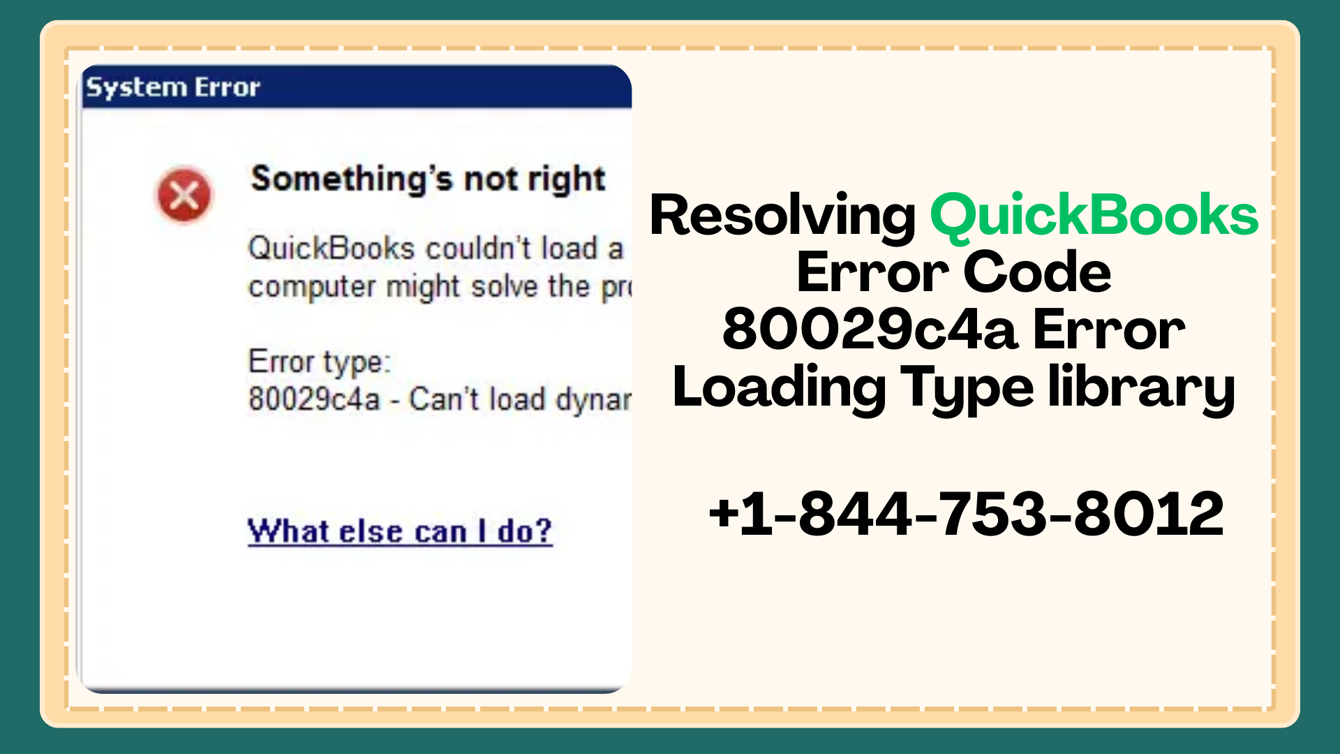 Resolving QuickBooks Error Code 80029c4a Error Loading Type library