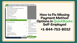 missing payment method options in QuickBooks Self-Employed.