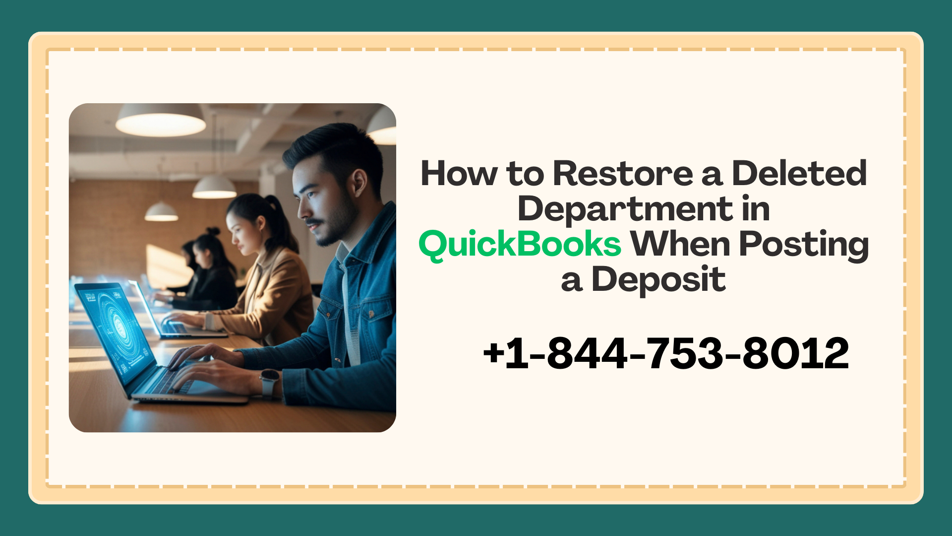 How to Restore a Deleted Department in QuickBooks When Posting a Deposit