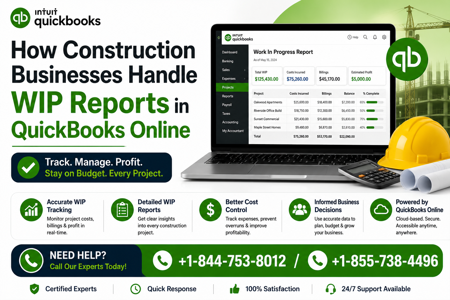WIP Reports in QuickBooks Online
